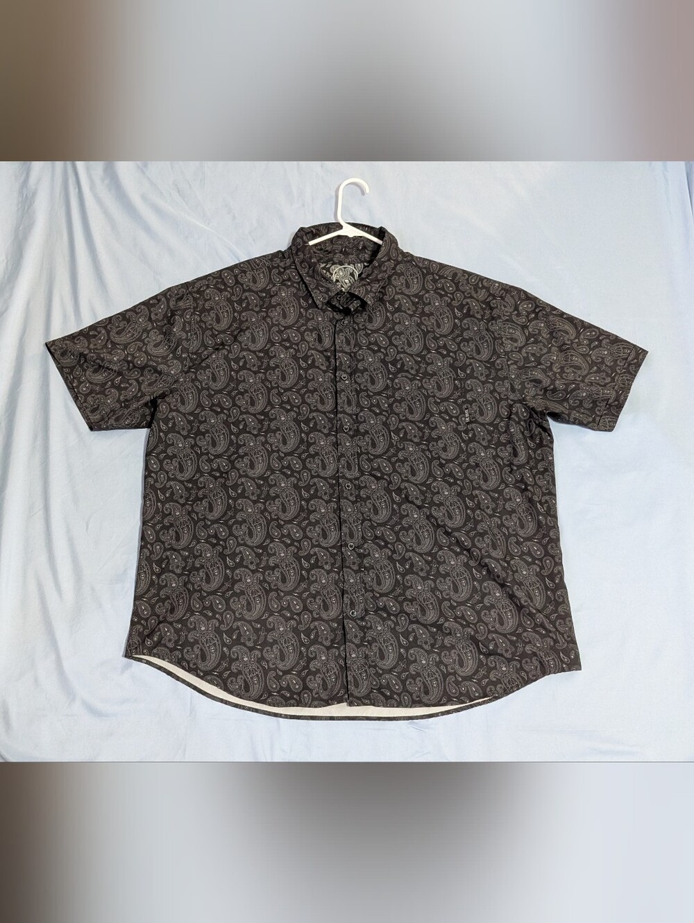 The Drive Clothing Button Down Shirt Mens 3XL Black Skull Paisley Lightweight